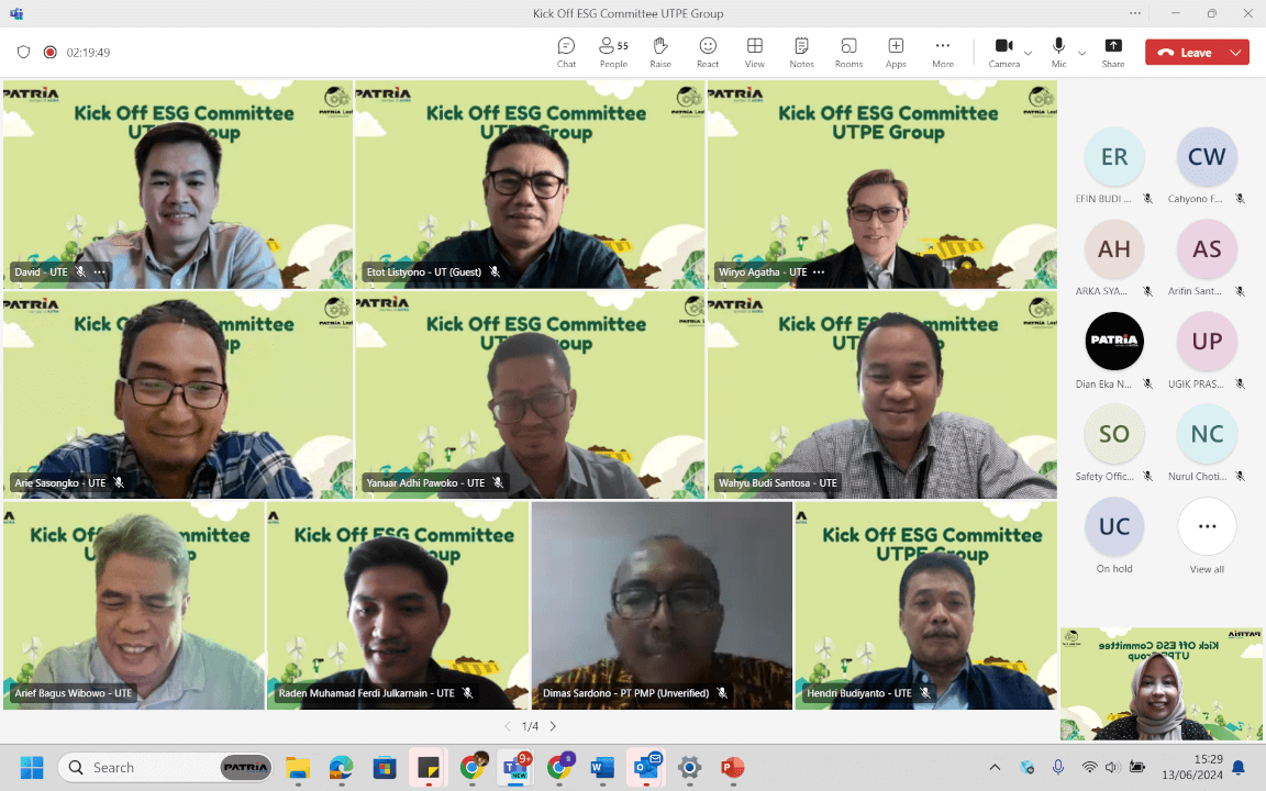ESG Committee UTPE Group Siap Jadi Penggerak Proyek Keberlanjutan 