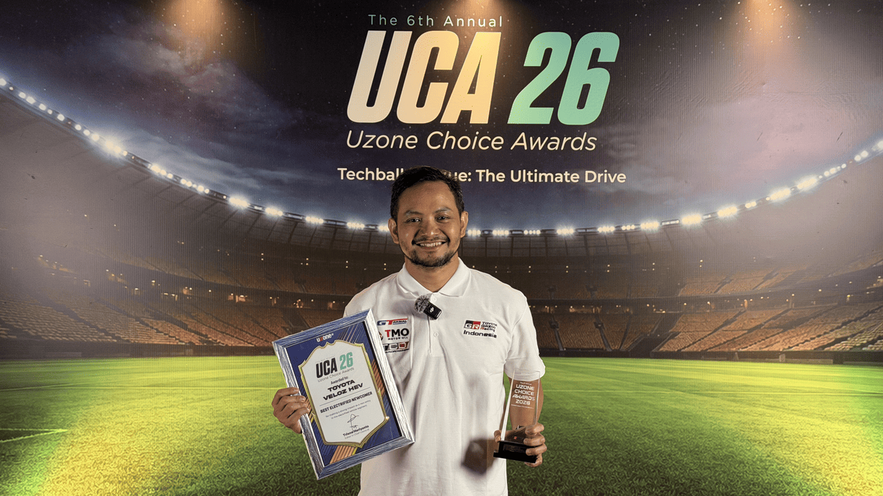New Veloz Hybrid EV Raih Penghargaan Best Electrified New Comers dari Uzone Choice Awards 2026, Toyota Kembali Mendapatkan WOW Brand Award 2026 Kategori Merek Mobil